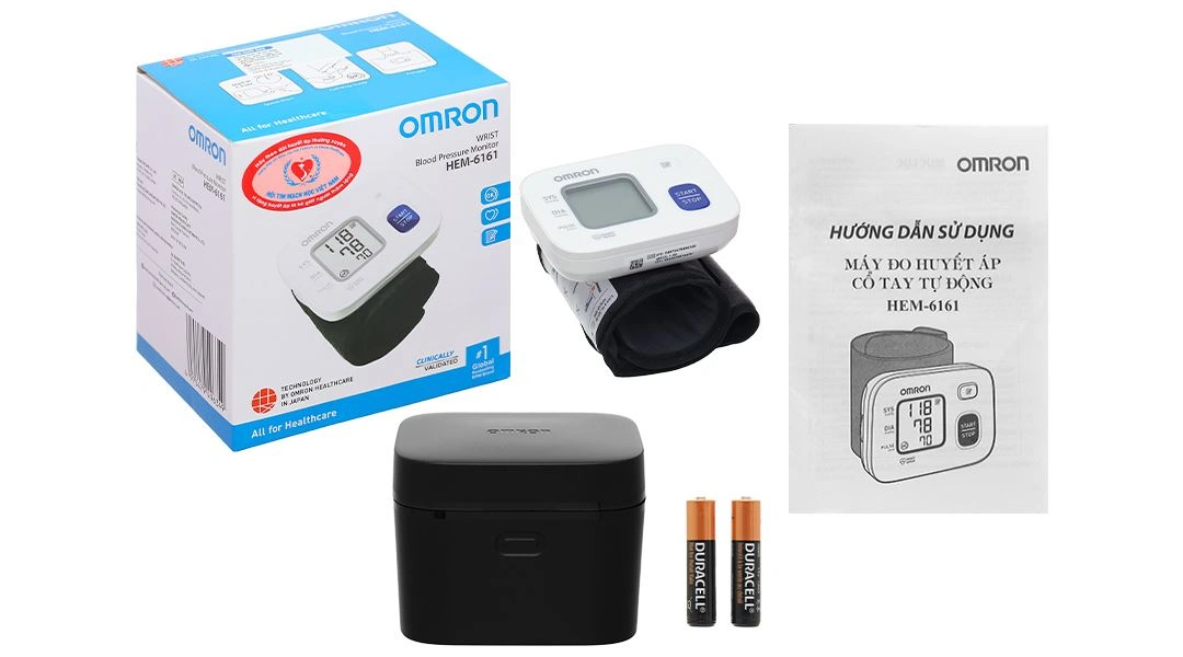 Máy đo huyết áp cổ tay Omron Hem-6161 - 