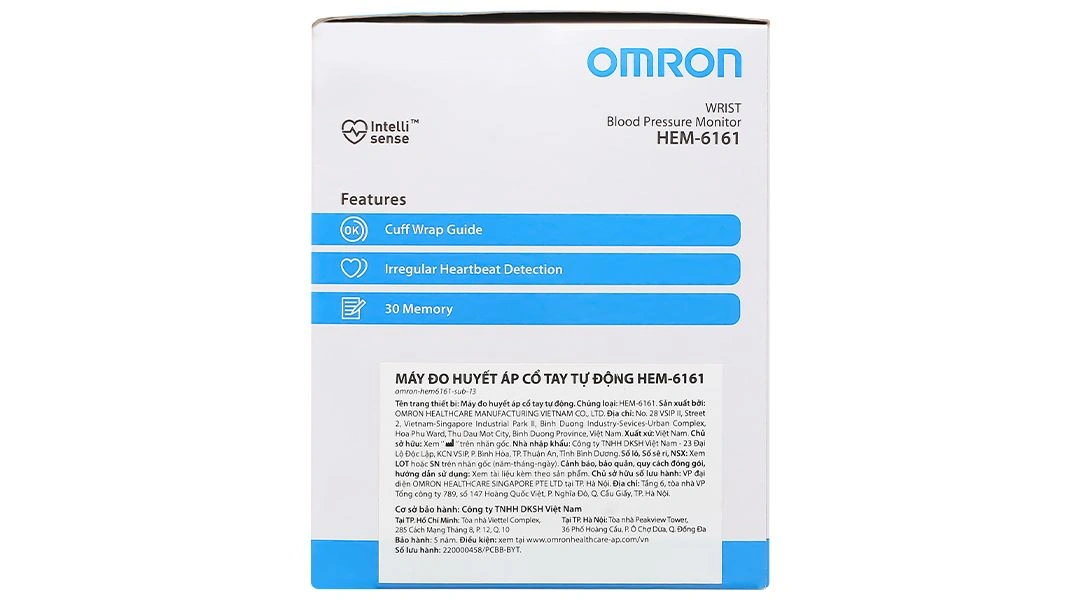 Máy đo huyết áp cổ tay Omron Hem-6161 - 8