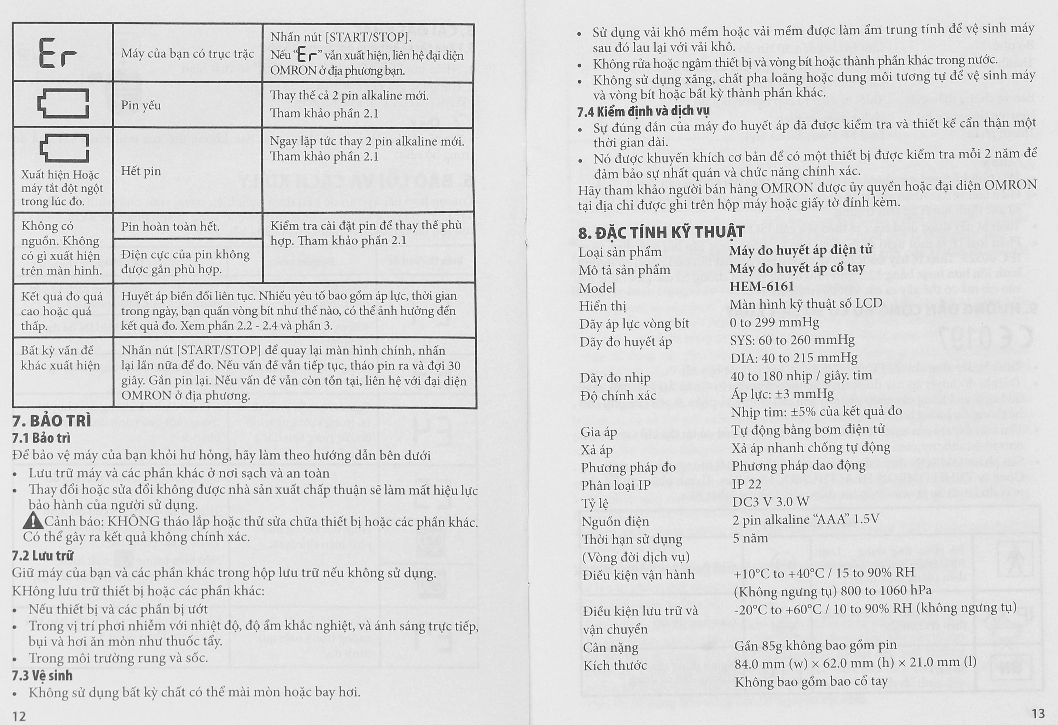 Máy đo huyết áp cổ tay Omron Hem-6161 - 16