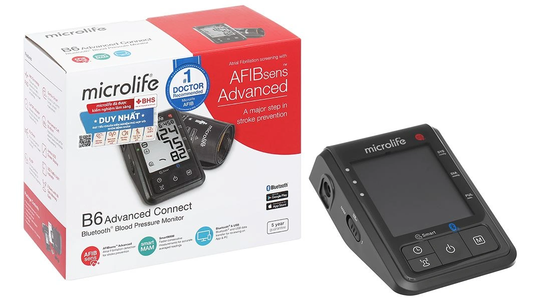 Máy đo huyết áp bắp tay Microlife B6 Advanced Connect - 1