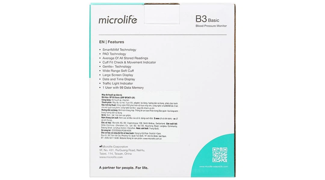 Máy đo huyết áp bắp tay Microlife B3 Basic - 9