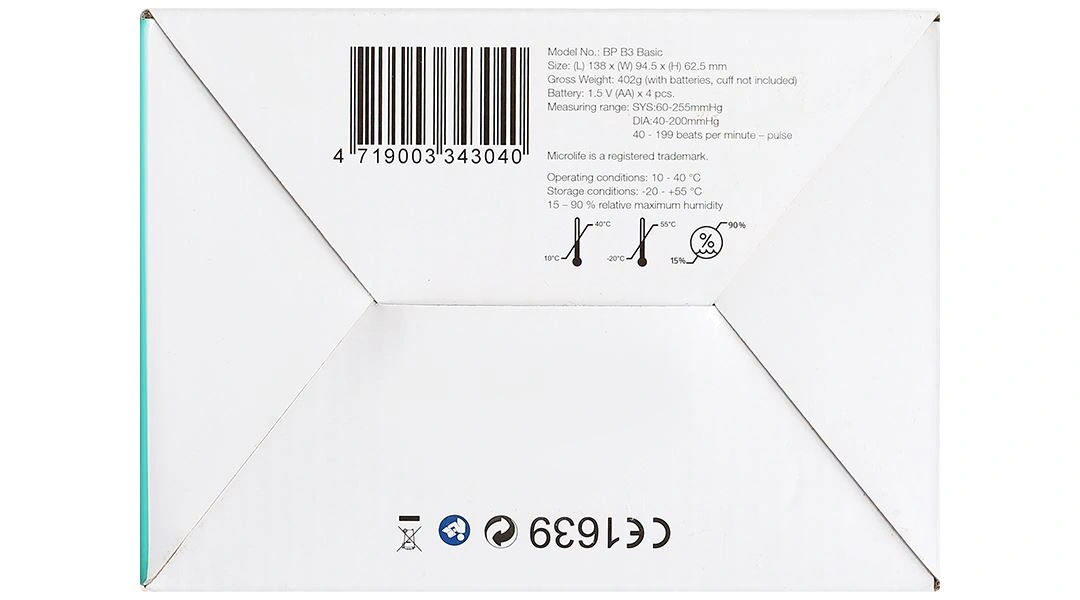 Máy đo huyết áp bắp tay Microlife B3 Basic - 13