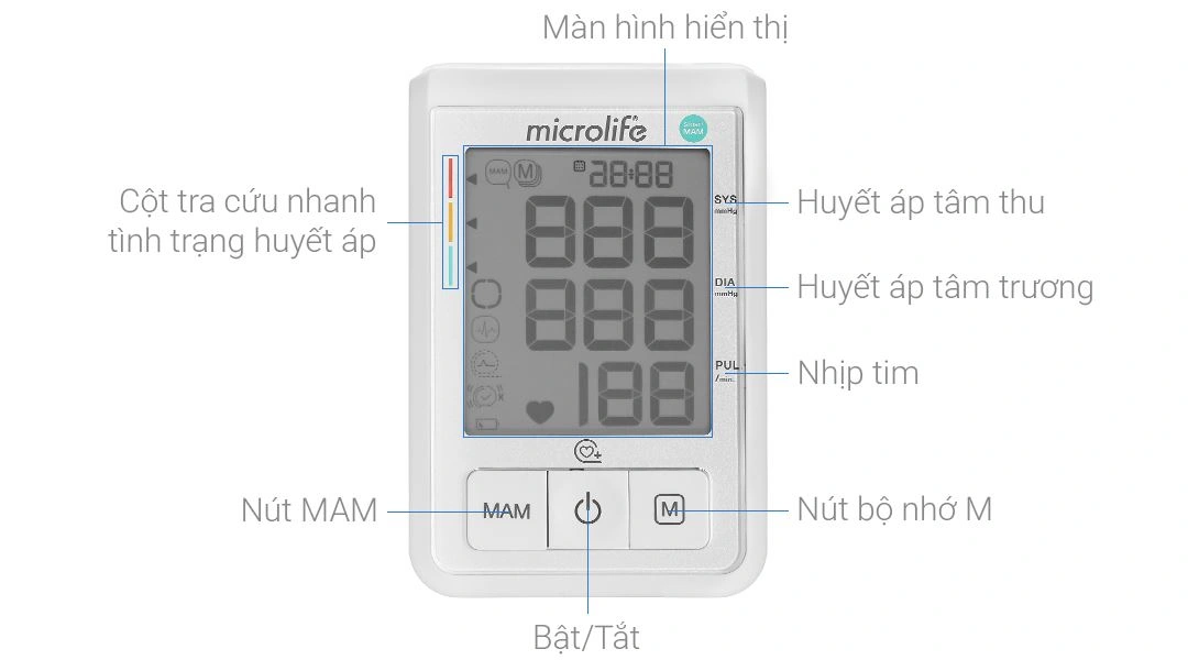 Máy đo huyết áp bắp tay Microlife B3 Basic - 3