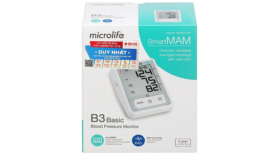 Máy đo huyết áp bắp tay Microlife B3 Basic - 8