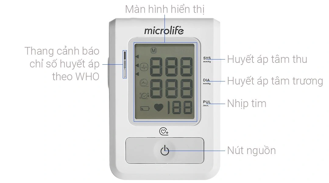 Máy đo huyết áp bắp tay Microlife B2 Easy - 2