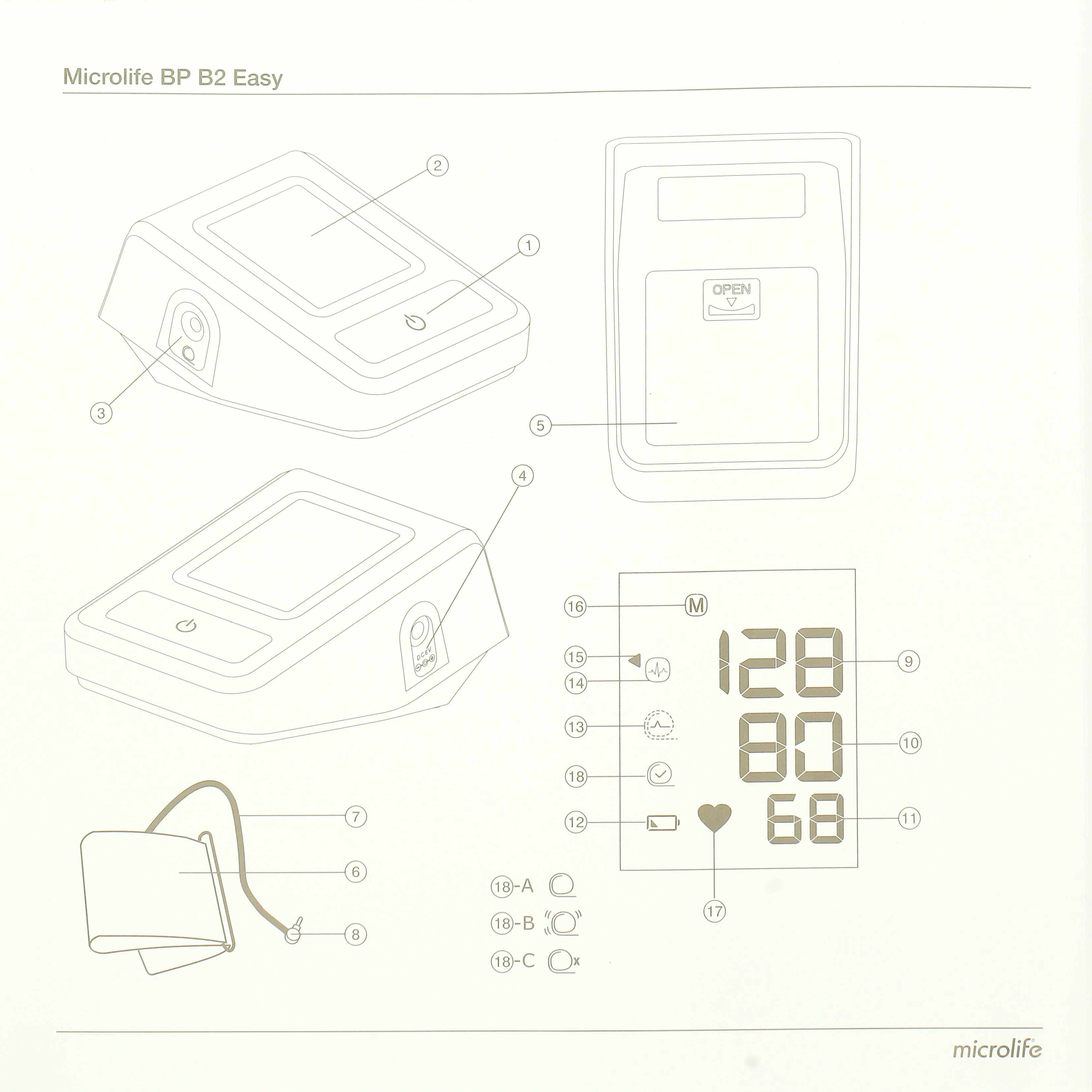 Máy đo huyết áp bắp tay Microlife B2 Easy - 16