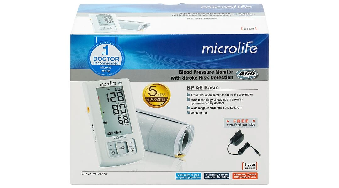Máy đo huyết áp bắp tay Microlife A6 Basic - 8