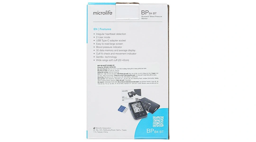 Máy đo huyết áp bắp tay Microlife B4 BT - 9
