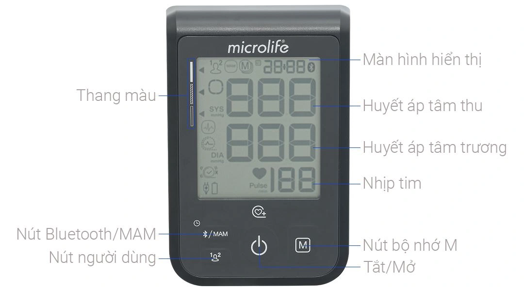 Máy đo huyết áp bắp tay Microlife B4 BT - 6