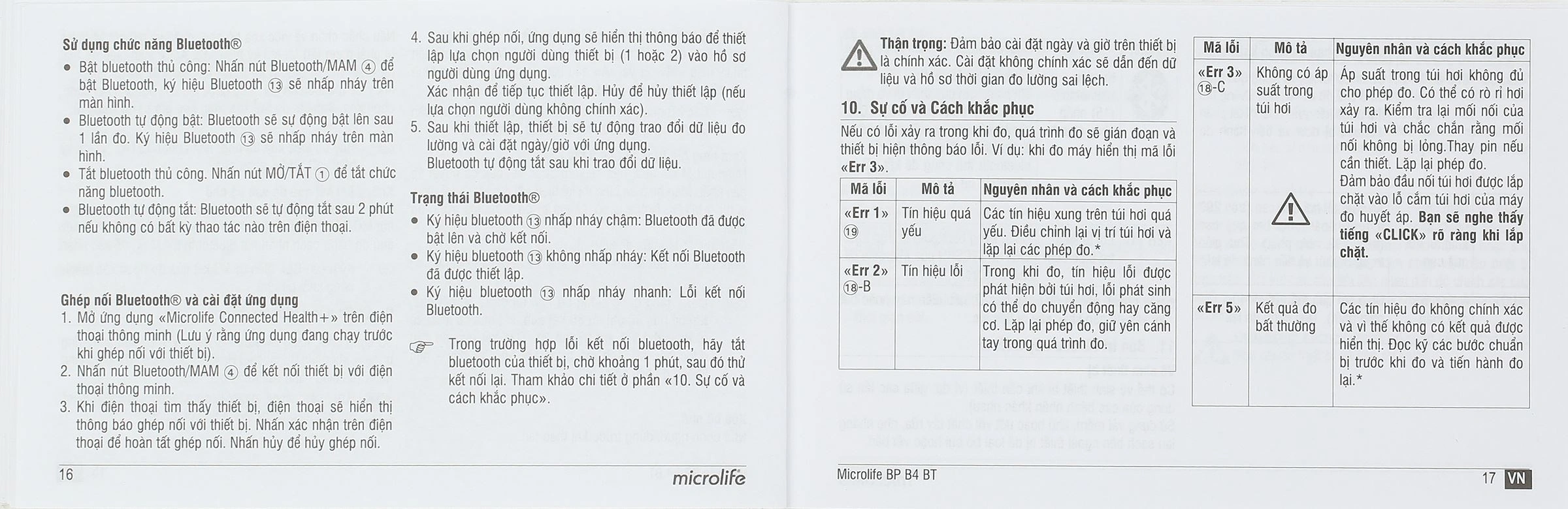 Máy đo huyết áp bắp tay Microlife B4 BT - 26