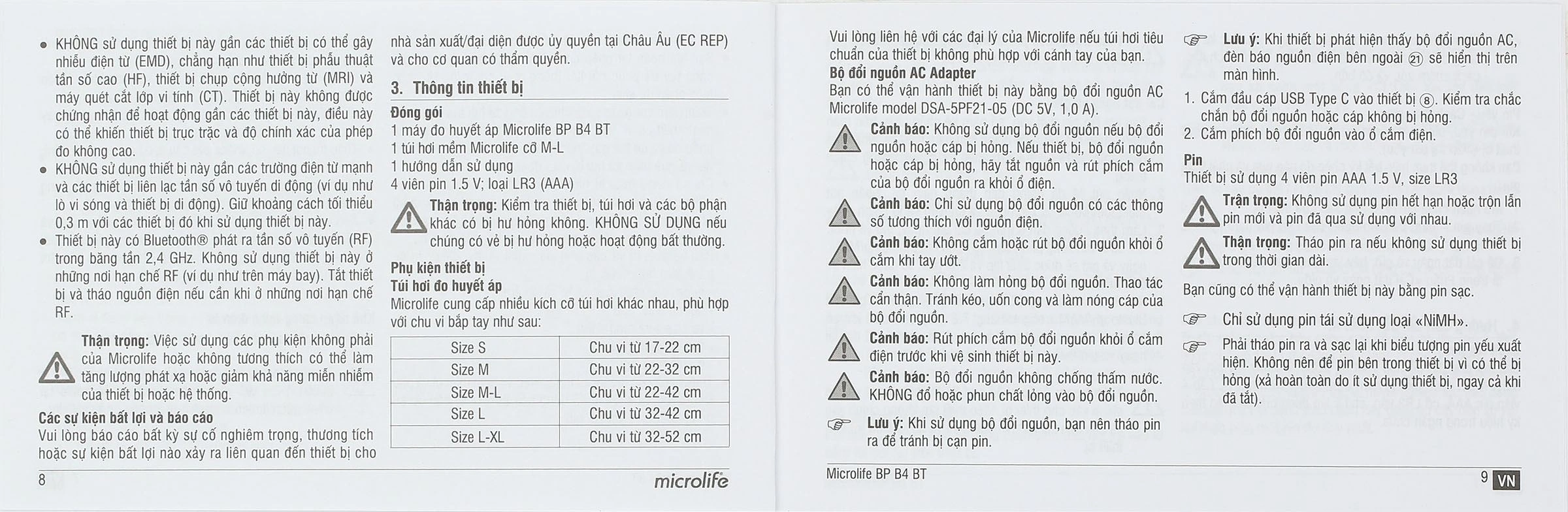 Máy đo huyết áp bắp tay Microlife B4 BT - 22