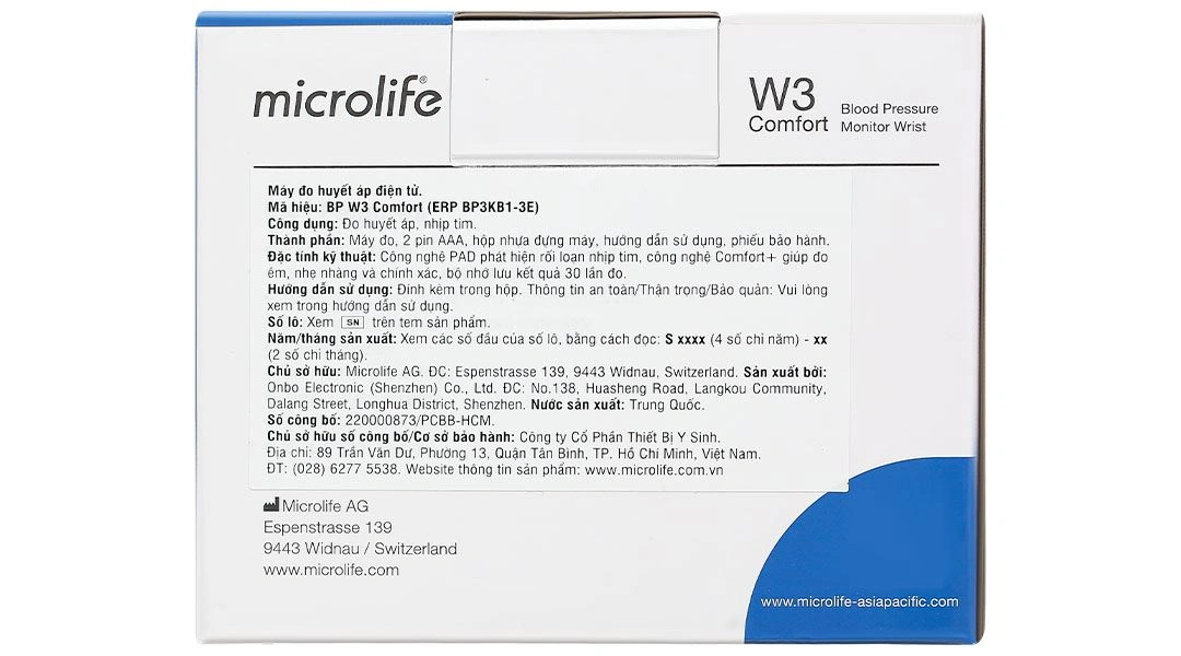 Máy đo huyết áp cổ tay Microlife W3 Comfort - 9