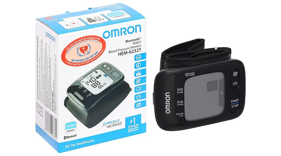 Máy đo huyết áp cổ tay Omron HEM-6232T - 1