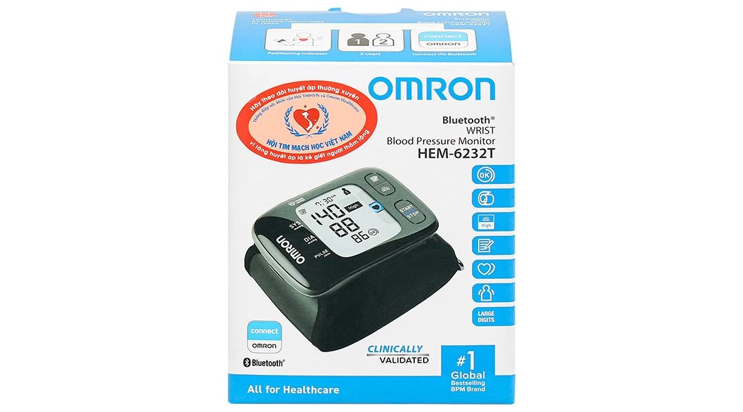 Máy đo huyết áp cổ tay Omron HEM-6232T - 8
