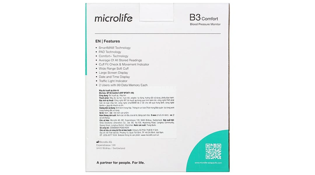 Máy đo huyết áp bắp tay Microlife B3 Comfort - 9