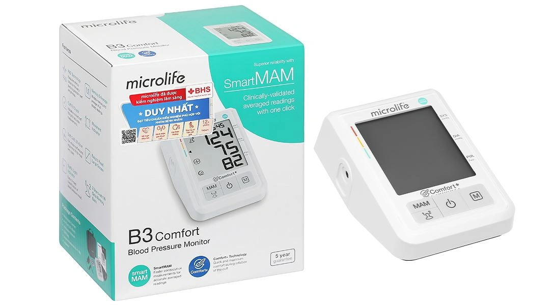 Máy đo huyết áp bắp tay Microlife B3 Comfort - 1