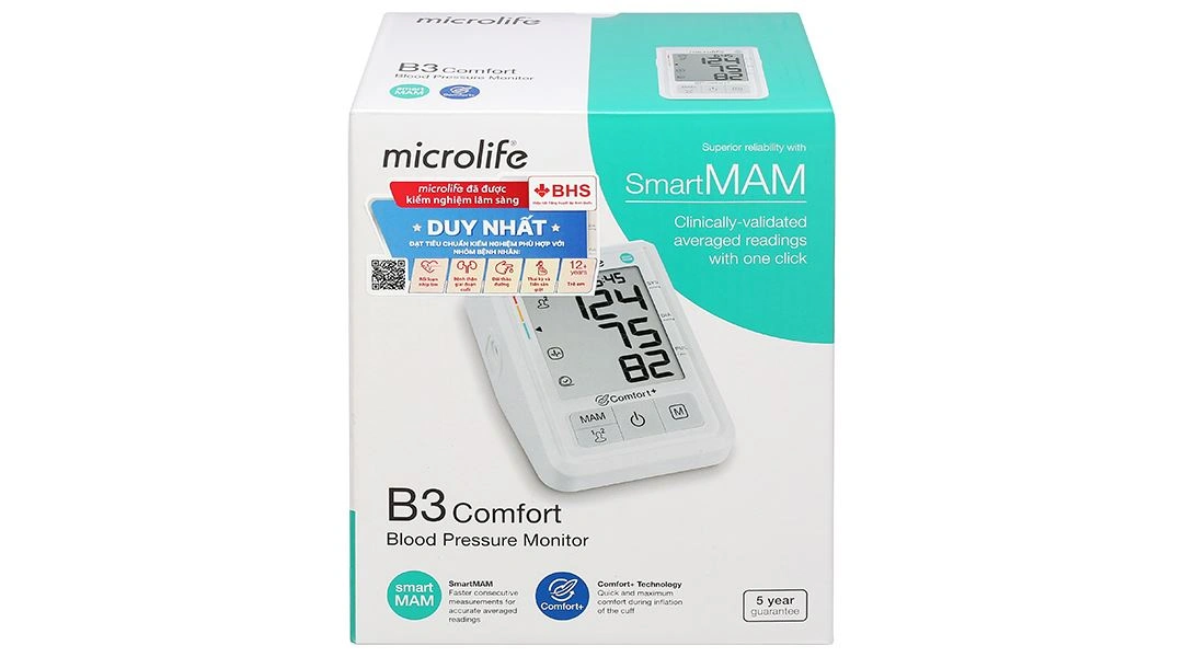 Máy đo huyết áp bắp tay Microlife B3 Comfort - 8