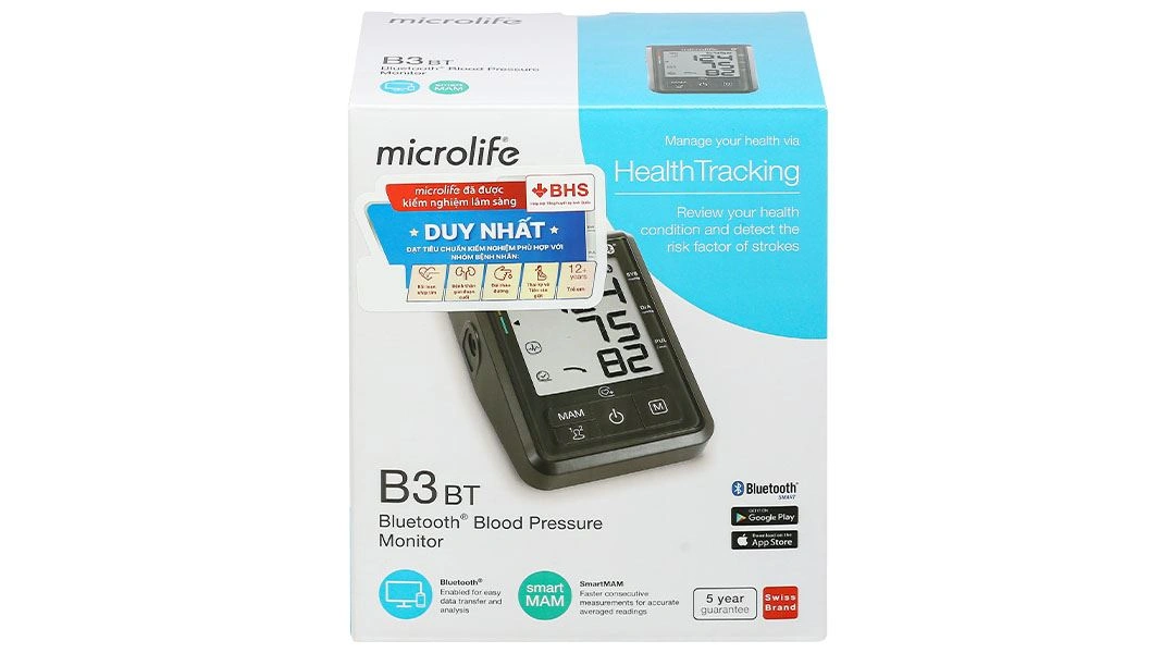 Máy đo huyết áp bắp tay Microlife B3 BT - 8