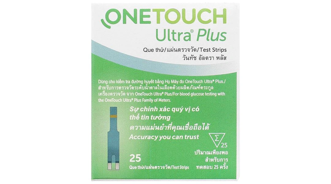 Que thử đường huyết Onetouch Ultra Plus hộp 25 que - 2