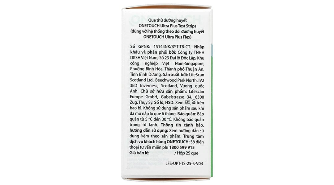 Que thử đường huyết Onetouch Ultra Plus hộp 25 que - 3