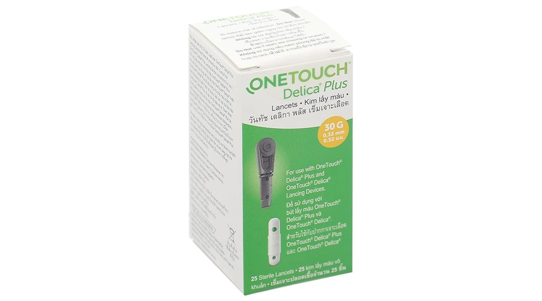 Kim lấy máu One Touch Delica Plus 30G hộp 25 que - 