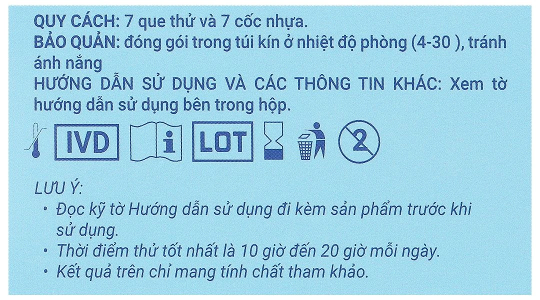 Que thử rụng trứng Prolex Ovulation Test hộp 7 que - 8