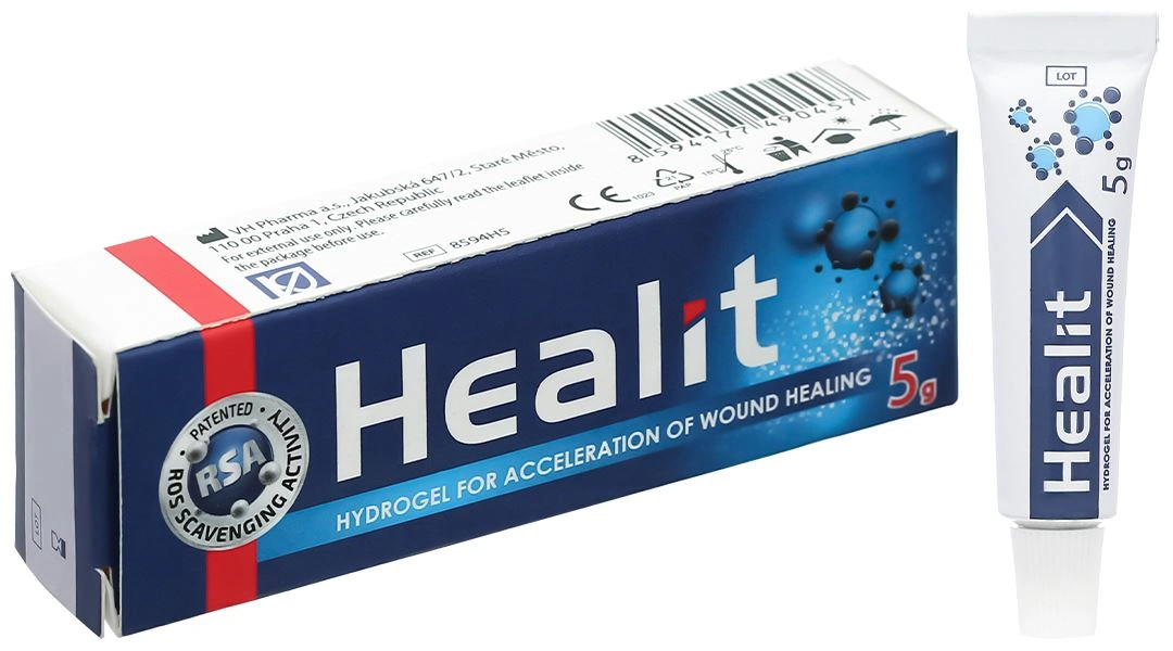 Gel bôi Healit hỗ trợ điều trị, làm sạch vết thương hở (1 tuýp x 5g) - 