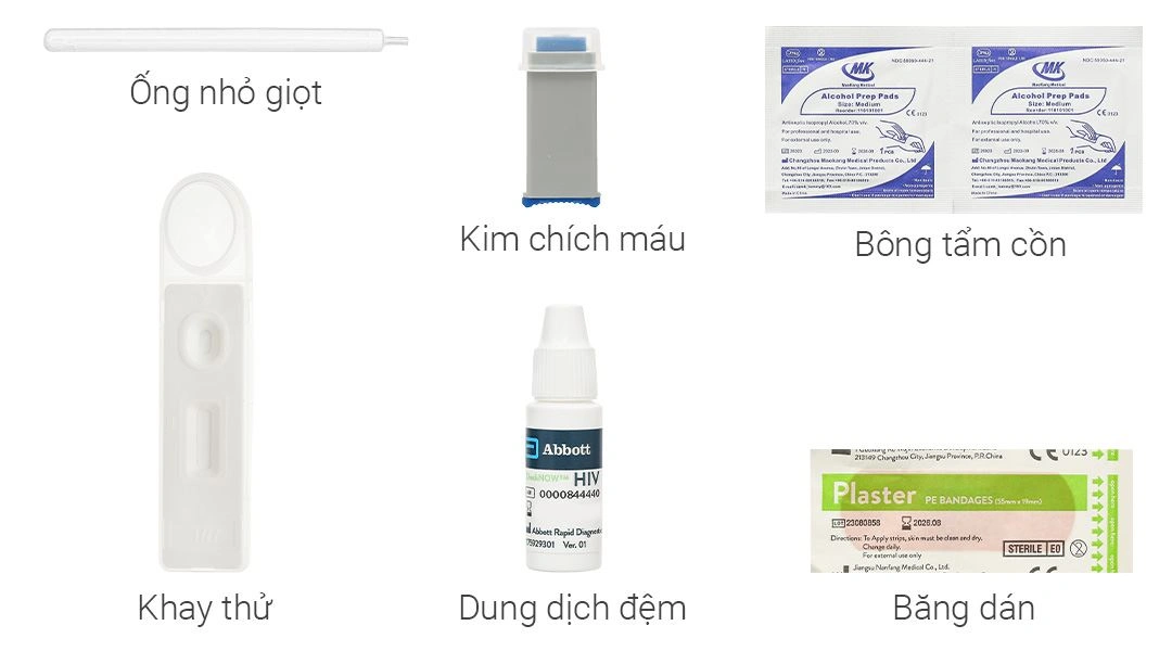 Bộ xét nghiệm HIV Abbott CheckNOW túi 1 bộ - 1