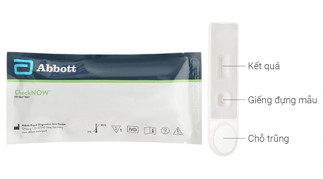 Bộ xét nghiệm HIV Abbott CheckNOW túi 1 bộ - 3