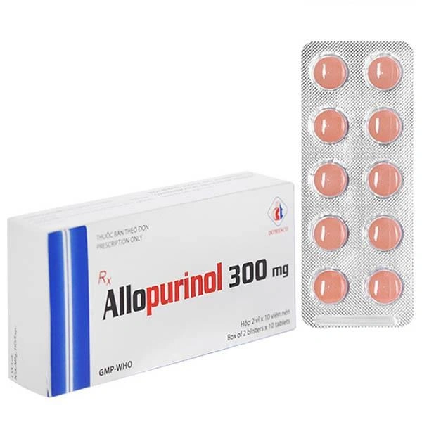Allopurinol Domesco 300mg trị gout mãn tính, sỏi thận