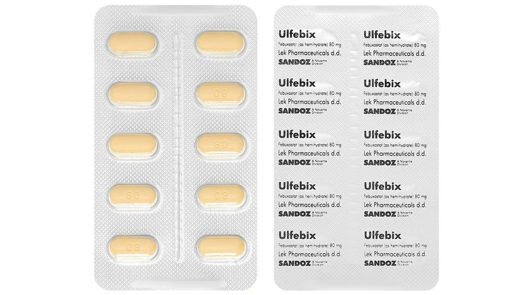 Ulfebix 80mg điều trị tăng acid uric máu (3 vỉ x 10 viên) - 7