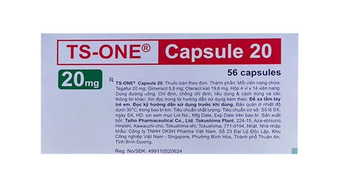 Ts-one Capsule 20 kết hợp điều trị ung thư dạ dày tiến triển (4 vỉ x 14 viên) - 1