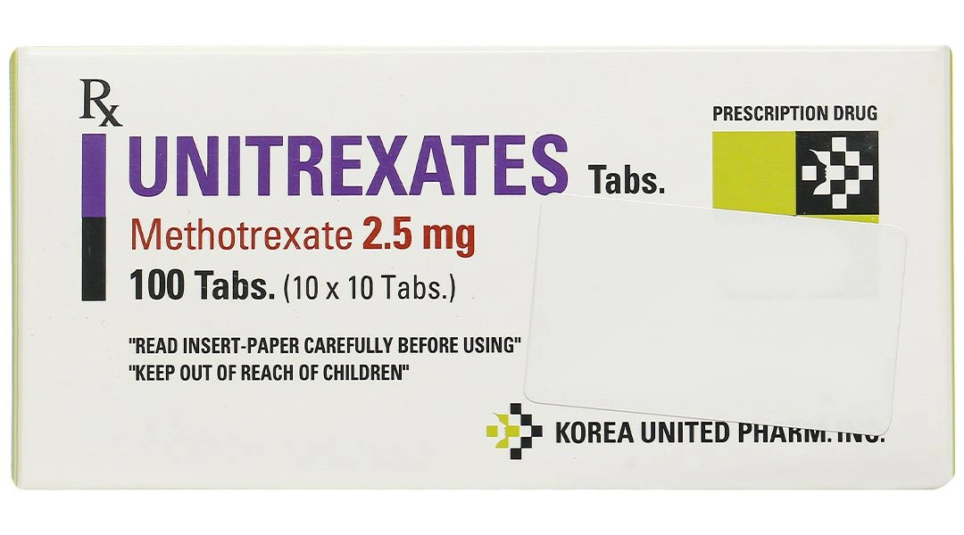 Unitrexates 2.5mg điều trị các bệnh ung thư, viêm khớp dạng thấp (10 vỉ x 10 viên) - 2