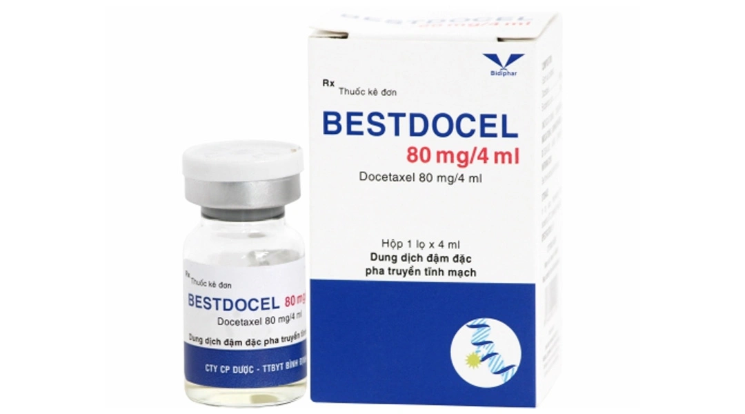 Dung dịch pha truyền Bestdocel 80mg/4ml điều trị ung thư vú, phổi chai 4ml - 