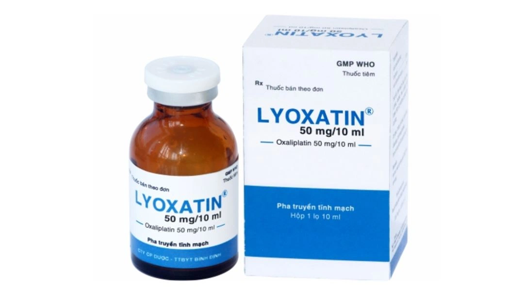 Dung dịch tiêm Lyoxatin 50mg/10ml chỉ định điều trị ung thư đại tràng chai 10ml - 