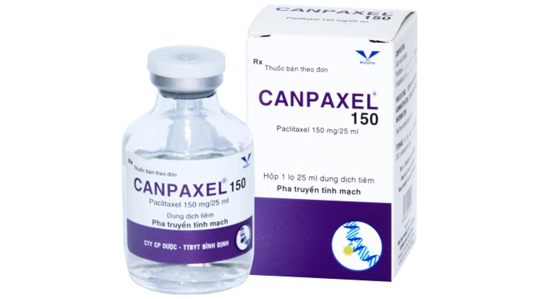 Dung dịch tiêm Canpaxel 150mg/25ml điều trị ung thư buồng trứng, ung thư vú chai 25ml - 
