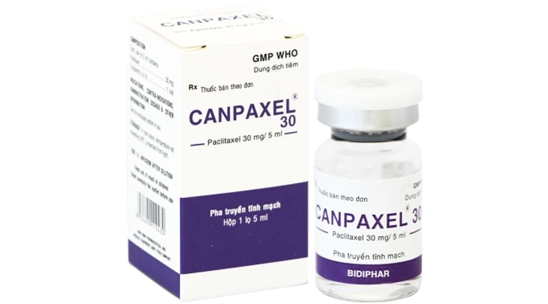 Dung dịch tiêm Canpaxel 30mg/5ml điều trị ung thư buồng trứng, vú chai 5ml - 