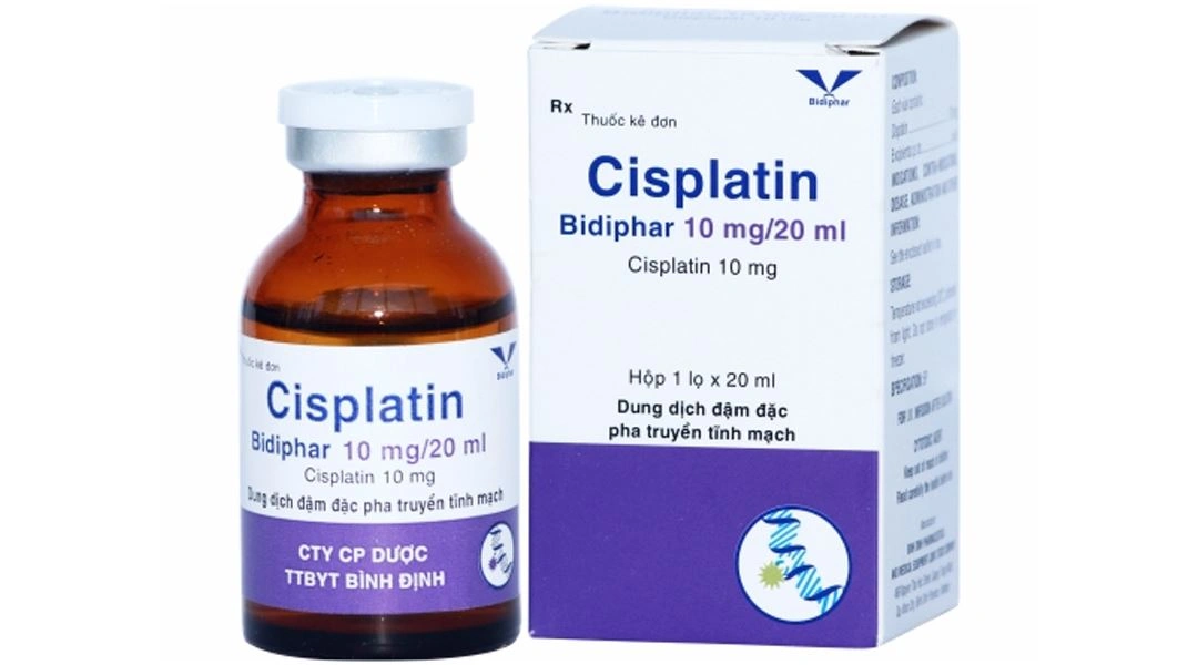 Dung dịch pha tiêm Cisplatin Bidiphar 10mg/20ml điều trị ung thư tinh hoàn chai 20ml - 