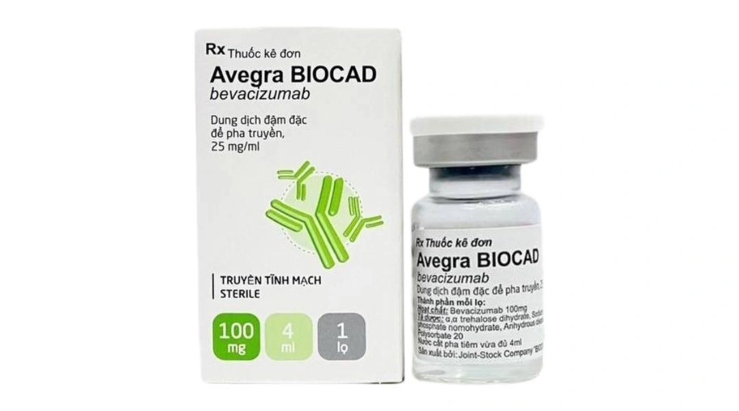 Dung dịch tiêm Avegra Biocad 100mg/4ml chỉ định điều trị ung thư vú di căn chai 4ml - 