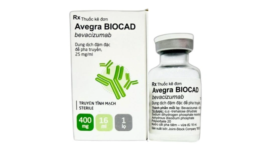 Dung dịch tiêm Avegra Biocad 400mg/16ml chỉ định điều trị ung thư vú di căn chai 16ml - 