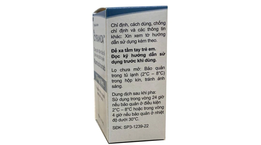Dung dịch pha tiêm Cyramza 100mg/10ml điều trị ung thư dạ dày chai 10ml - 2