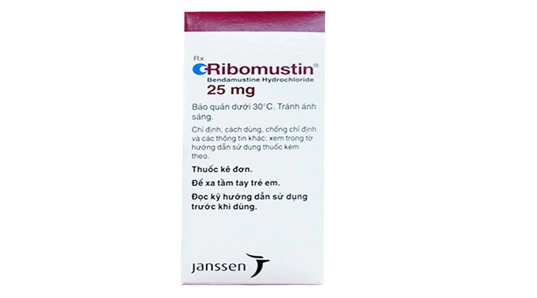 Bột pha tiêm Ribomustin 25mg điều trị bệnh bạch cầu lympho mạn hộp 1 lọ 25mg - 1
