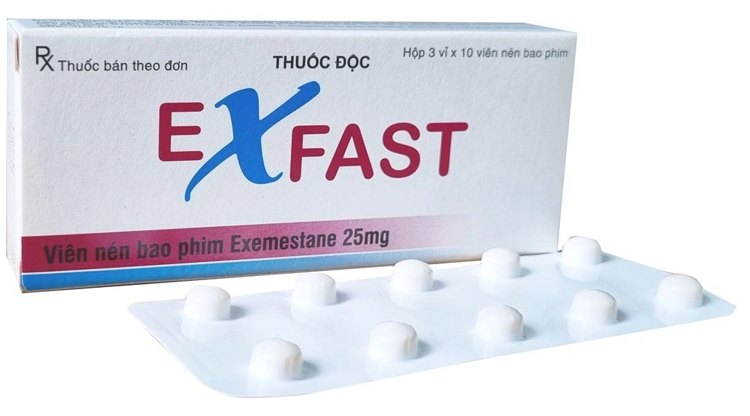 Exfast 25mg hỗ trợ điều trị ung thư vú (3 vỉ x 10 viên) - 
