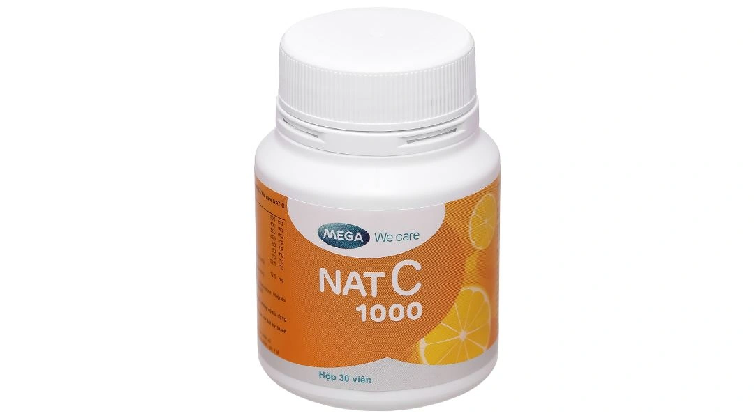 Mega We Care Nat C hỗ trợ tăng cường sức đề kháng lọ 30 viên - 