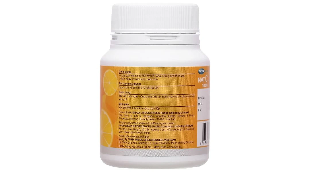 Mega We Care Nat C hỗ trợ tăng cường sức đề kháng lọ 30 viên - 2
