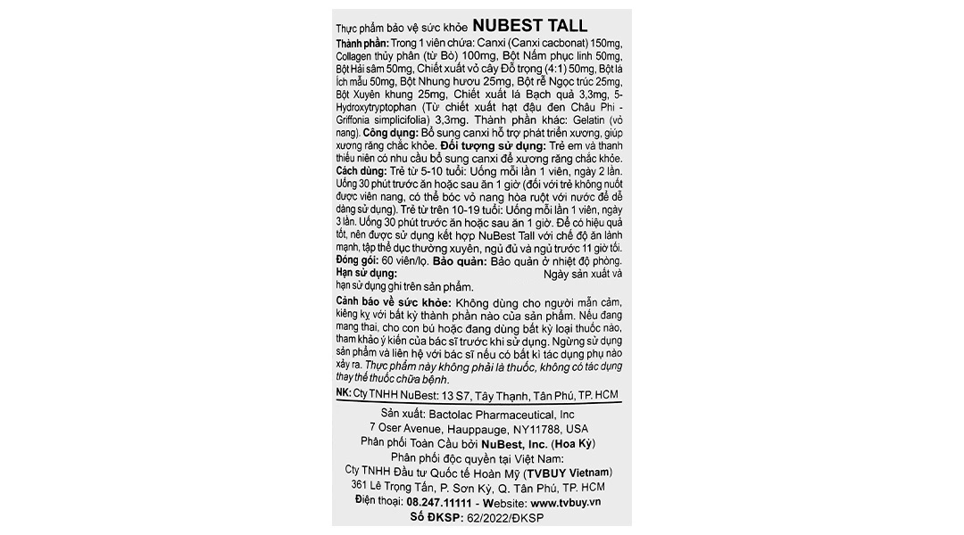 Nubest Tall lọ 60 viên - 6