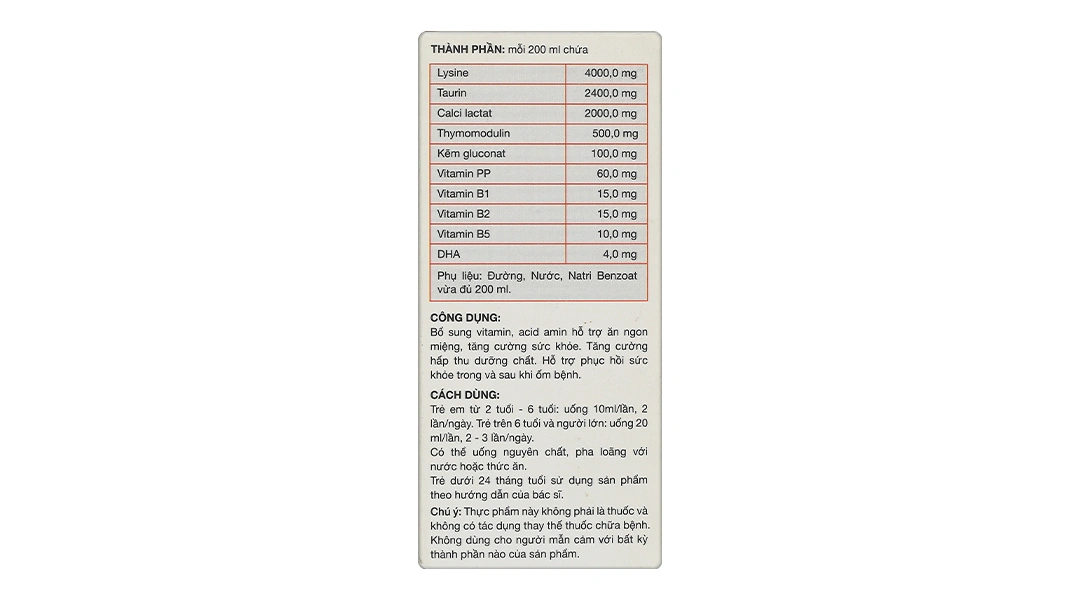Kiddi Biolysine chai 120ml - 2