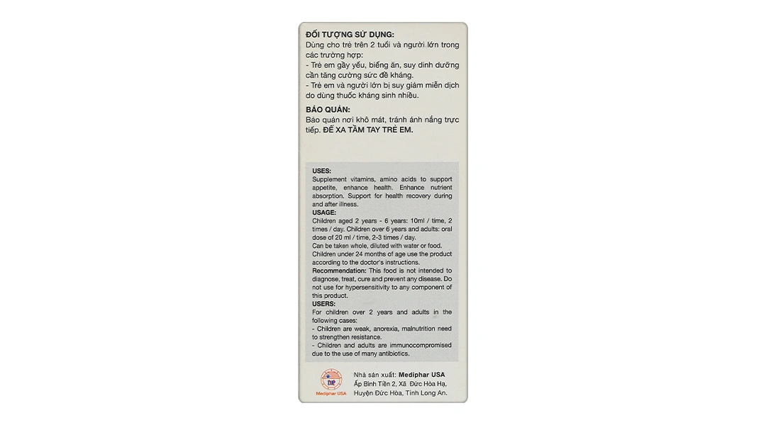 Kiddi Biolysine chai 120ml - 3