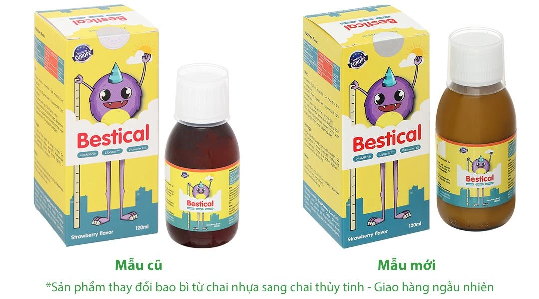 Bestical bổ sung canxi; hỗ trợ xương, răng chắc khỏe chai 120 ml - 