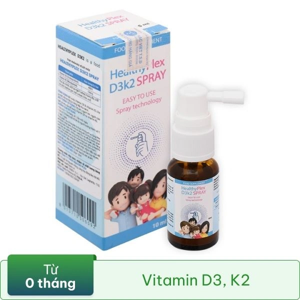 Dung dịch xịt Healthyplex D3K2 Spray chai 10ml